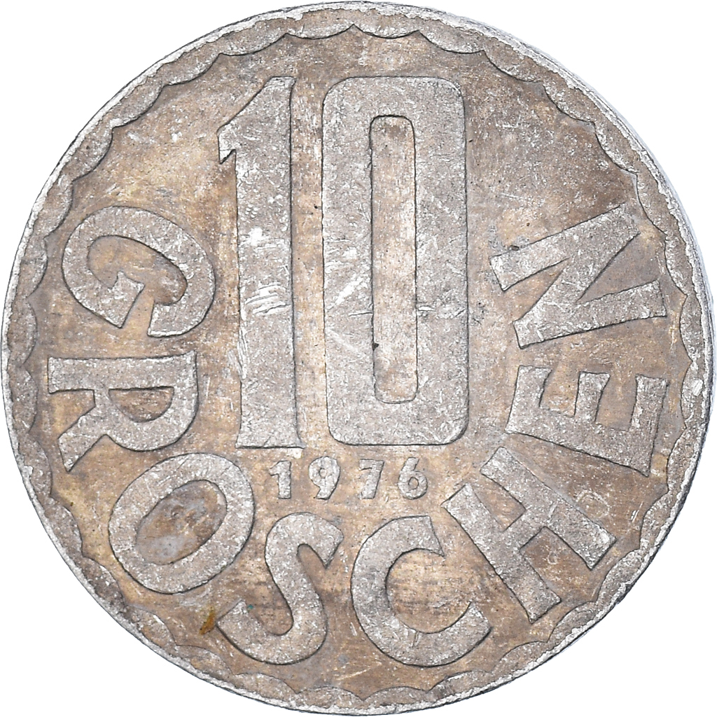 Moneda, Austria, 10 Groschen, 1976