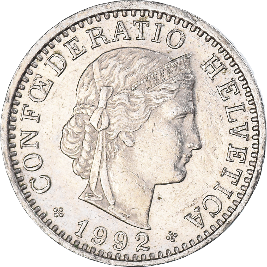 Coin, Switzerland, 20 Rappen, 1992