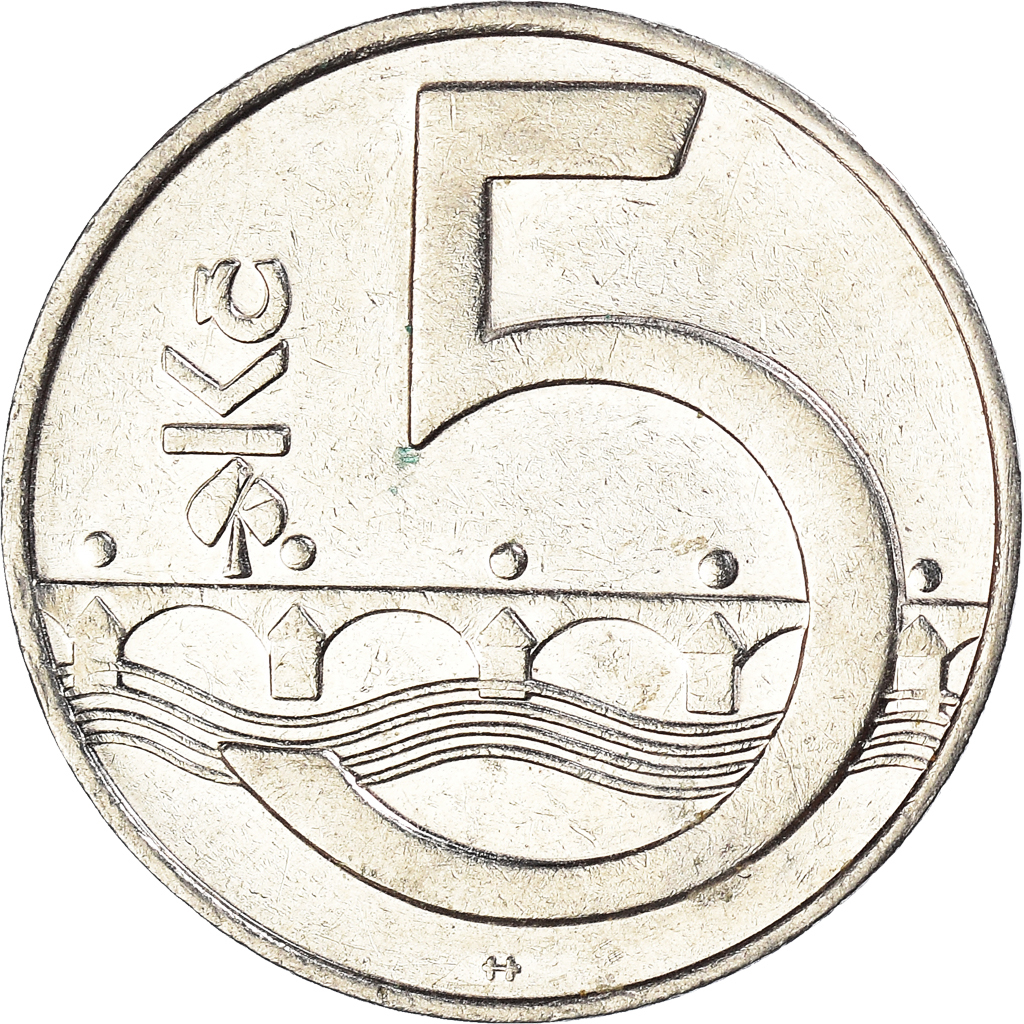 Coin, Czech Republic, 5 Korun, 1995