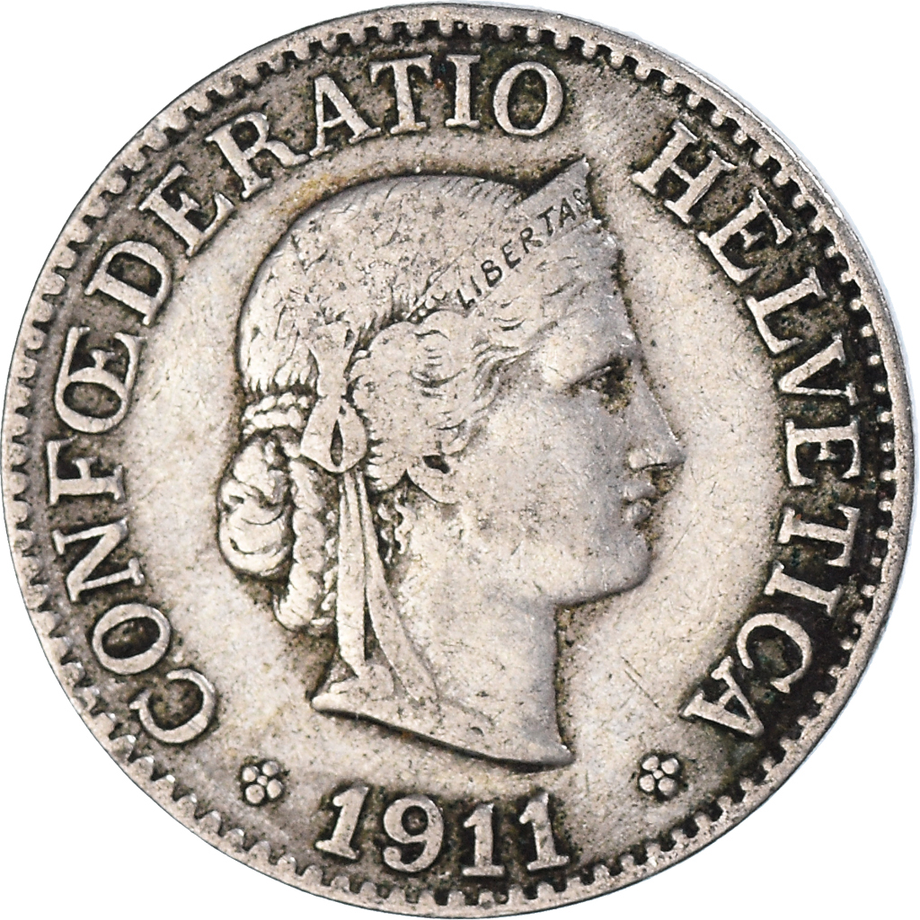 Moneda, Suiza, 10 Rappen, 1911