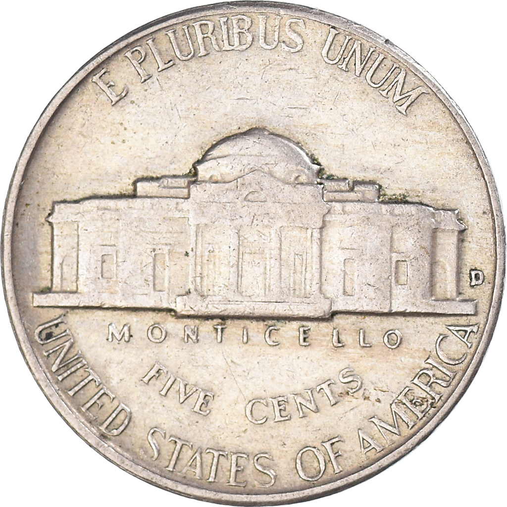 Moneda, Estados Unidos, 5 Cents, 1957
