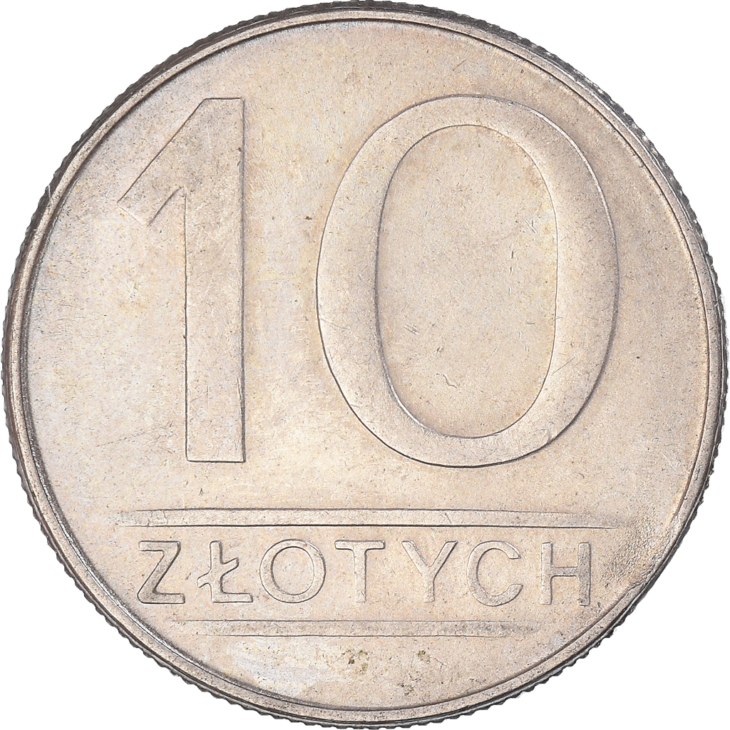 Moneda, Polonia, 10 Zlotych, 1987