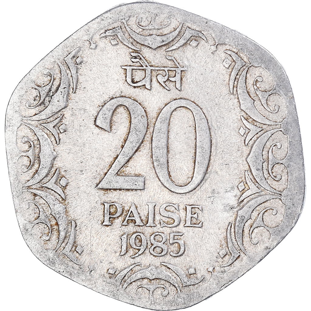 Coin, INDIA-REPUBLIC, 20 Paise, 1985