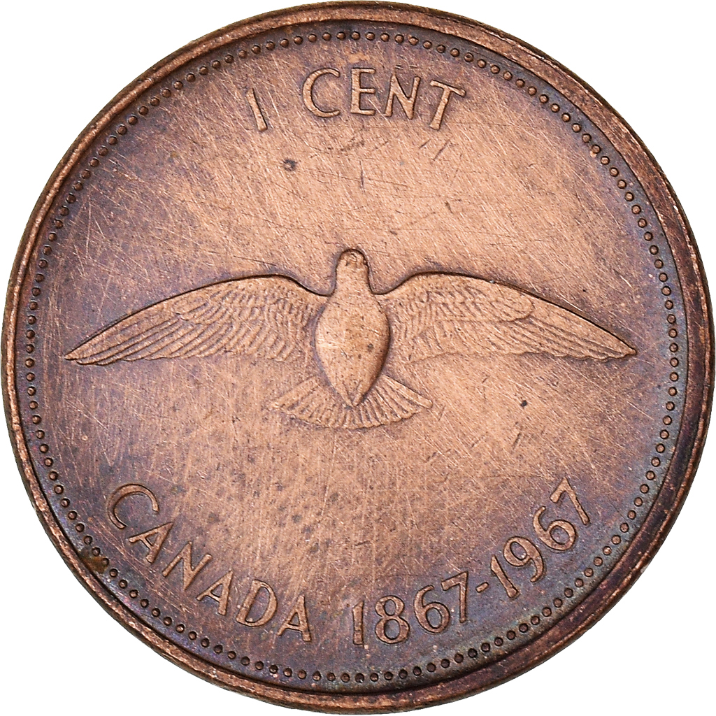 Moneda, Canadá, Cent, 1967