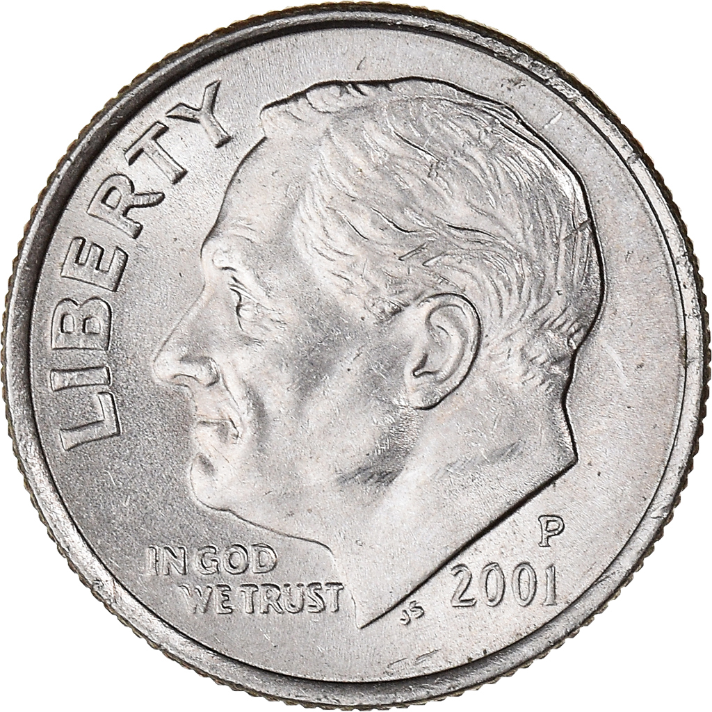 Moneda, Estados Unidos, Dime, 2001