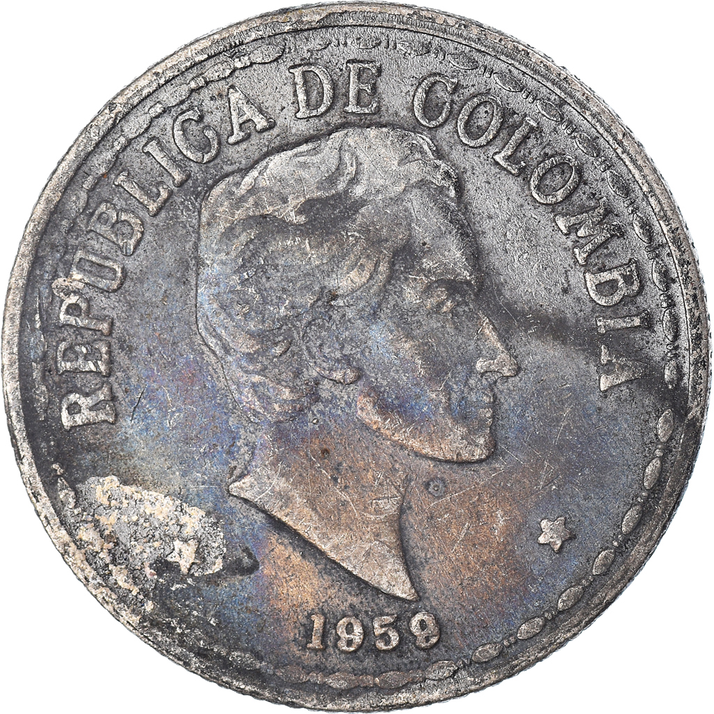 Coin, Colombia, 20 Centavos, 1959