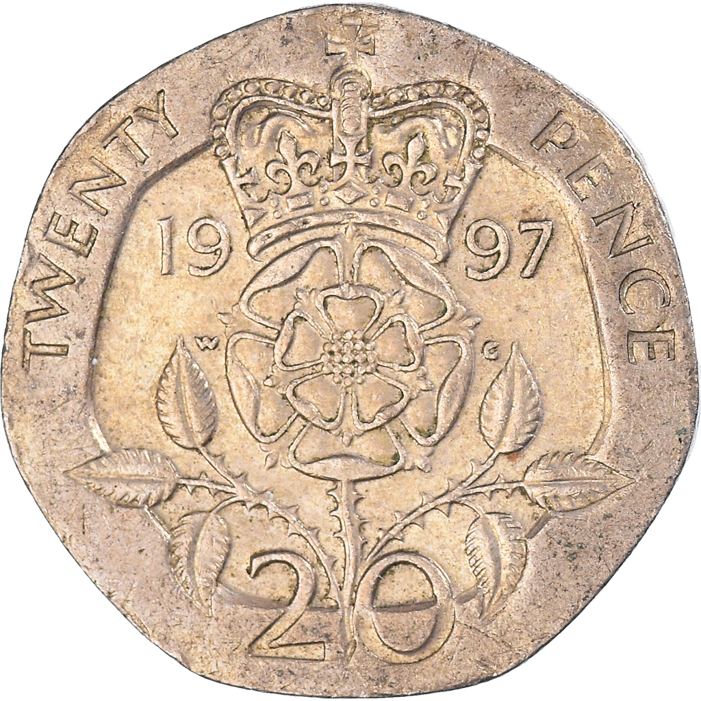 Moneda, Gran Bretaña, 20 Pence, 1997