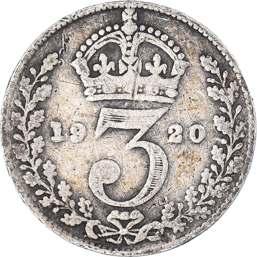 Moneda, Gran Bretaña, 3 Pence, 1920