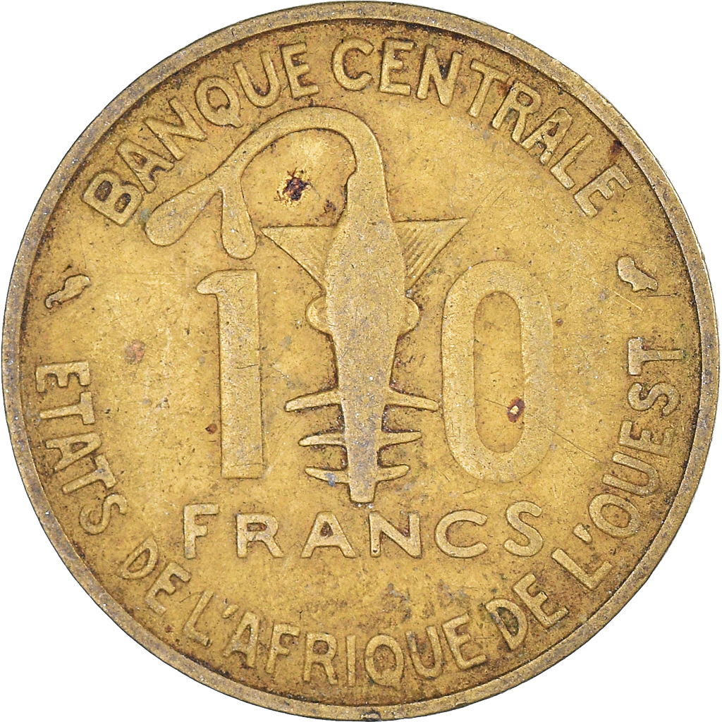 Coin, West African States, 10 Francs, 1964