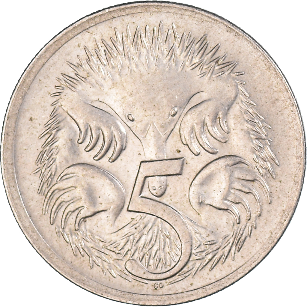 Moneda, Australia, 5 Cents, 1971