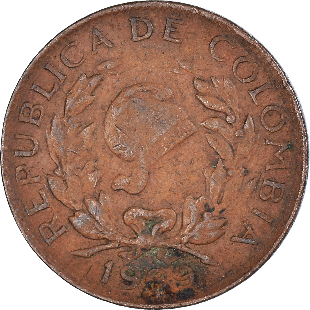 Coin, Colombia, 5 Centavos, 1969