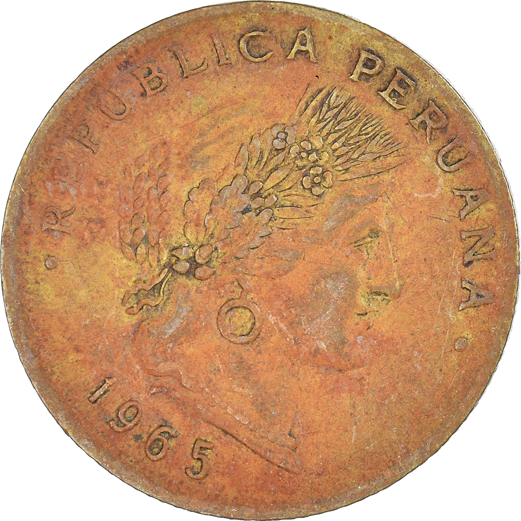 Coin, Peru, 20 Centavos, 1965