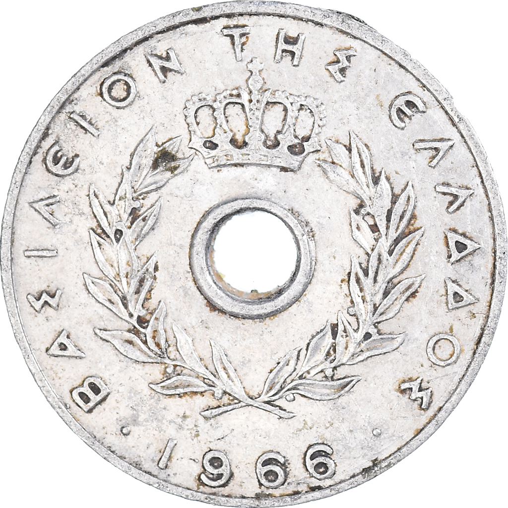 Moneda, Grecia, 10 Lepta, 1966