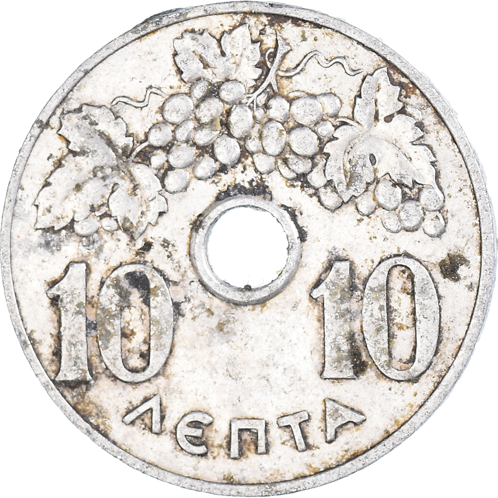 Moneda, Grecia, 10 Lepta, 1966