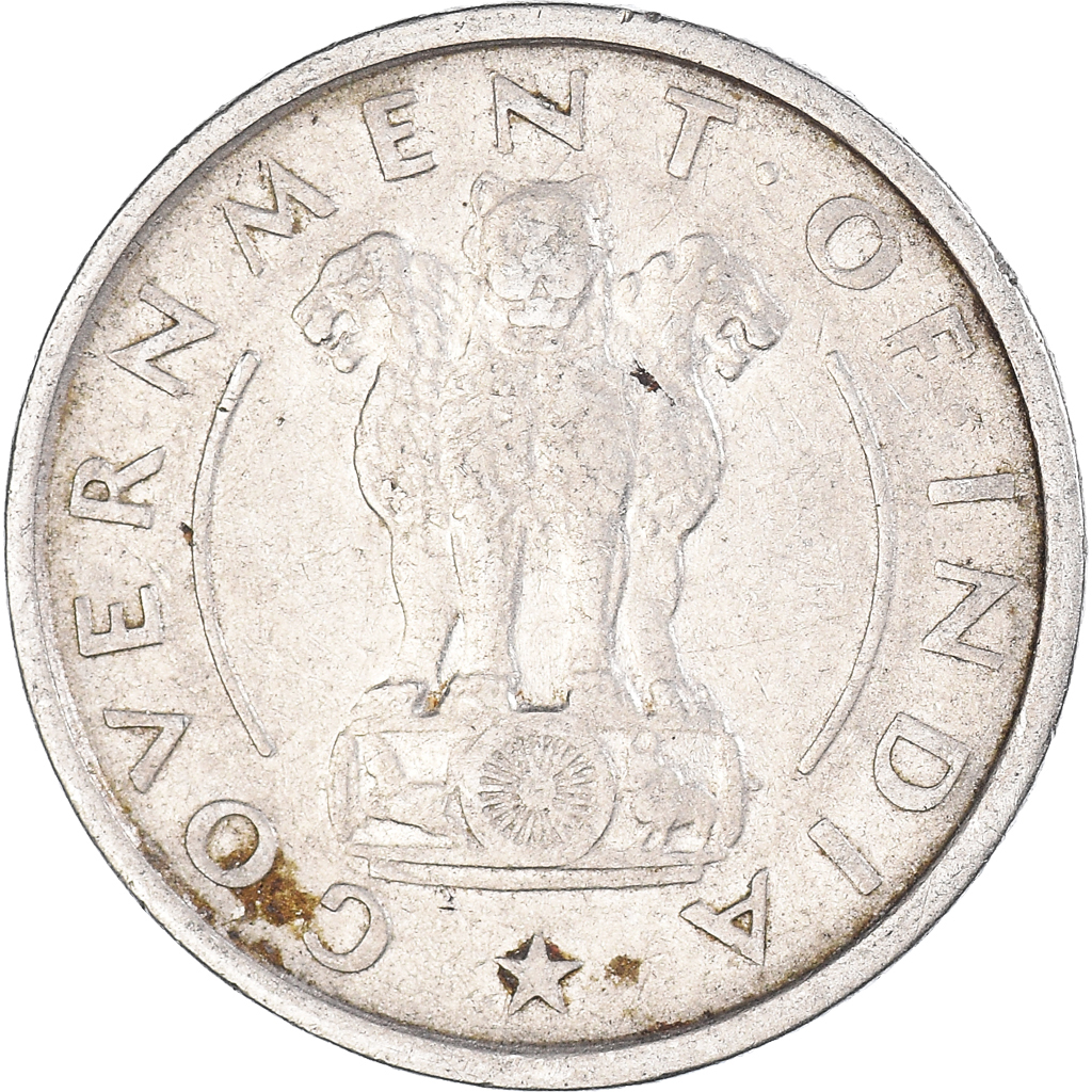 Coin, India, 1/2 Rupee, 1954