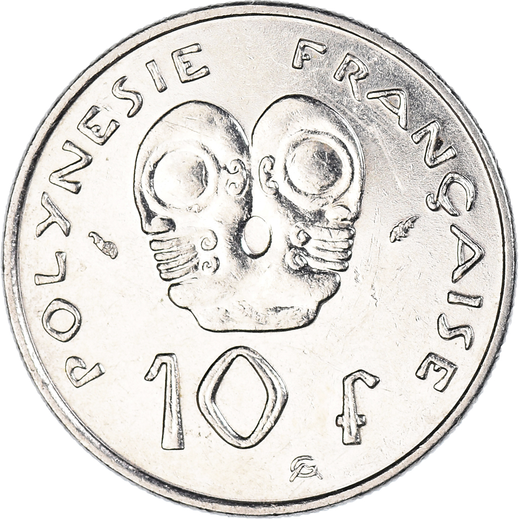 Moneda, Polinesia francesa, 10 Francs, 1986