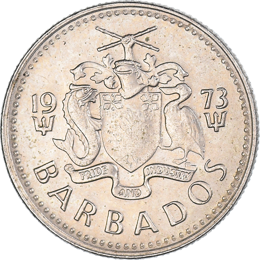 Moneda, Barbados, 10 Cents, 1973