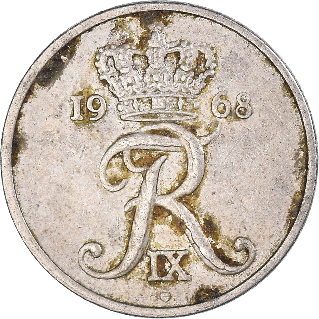 Moneda, Dinamarca, 10 Öre, 1968