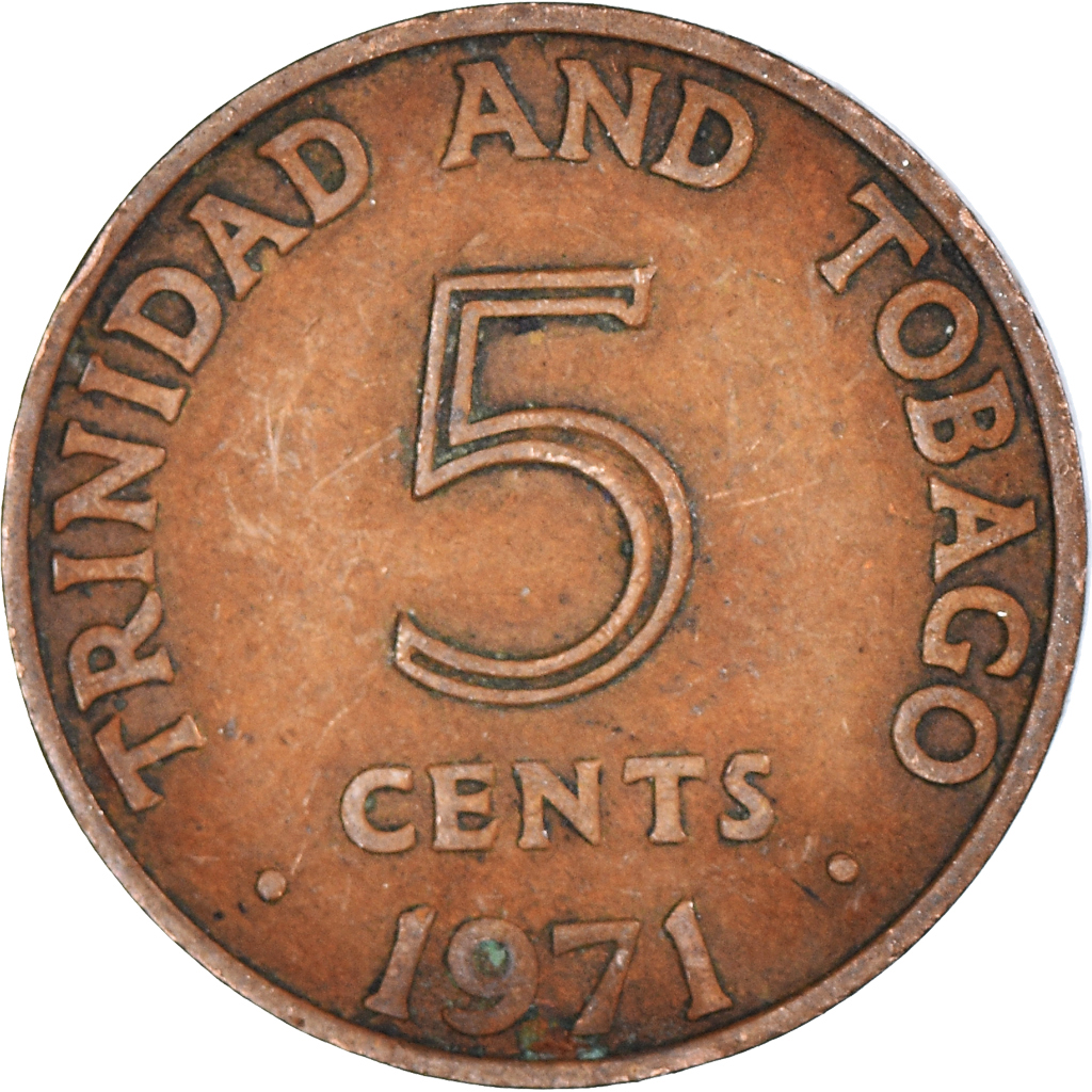 Moneda, TRINIDAD & TOBAGO, 5 Cents, 1971