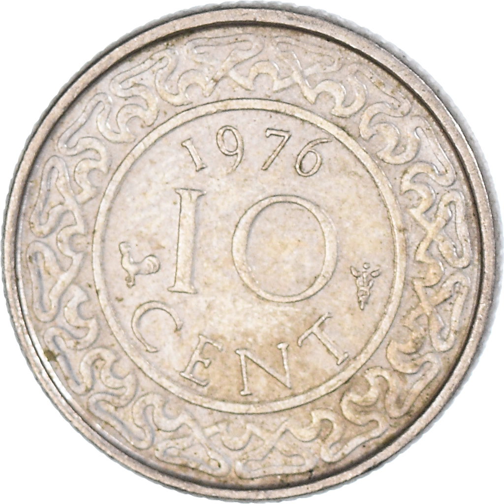 Coin, Suriname, 10 Cents, 1976