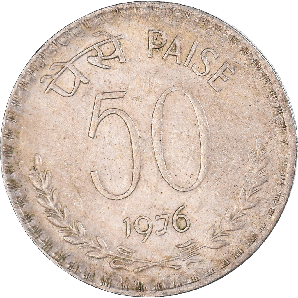 Coin, INDIA-REPUBLIC, 50 Paise, 1976
