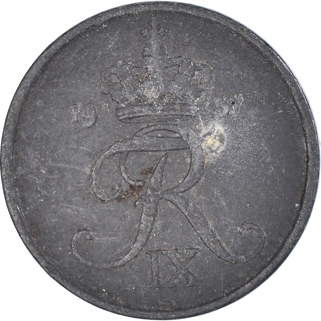 Moneda, Dinamarca, 2 Öre, 1957
