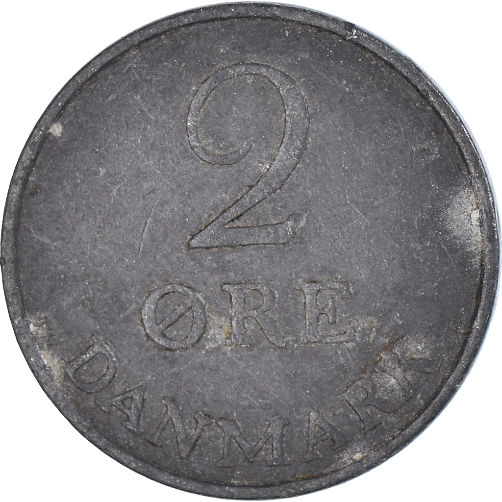 Moneda, Dinamarca, 2 Öre, 1957