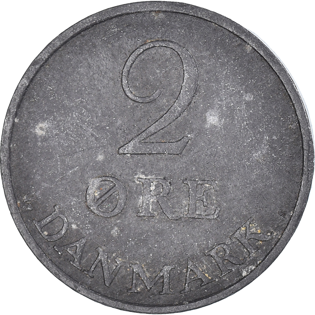 Moneda, Dinamarca, 2 Öre, 1955