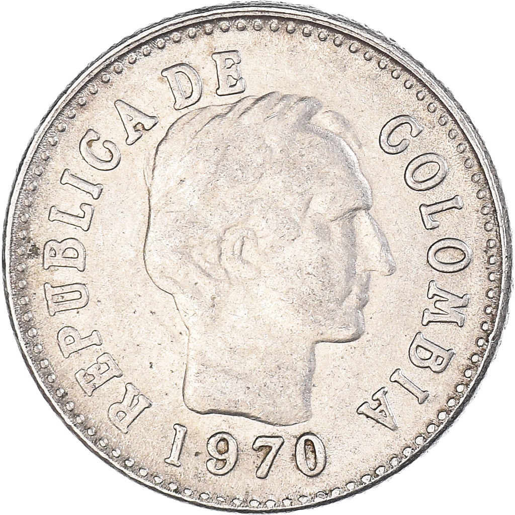 Coin, Colombia, 10 Centavos, 1970