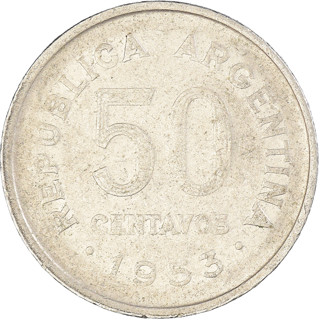 Coin, Argentina, 50 Centavos, 1953