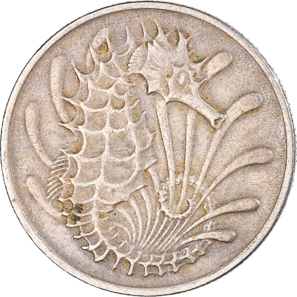 Moneda, Singapur, 10 Cents, 1969
