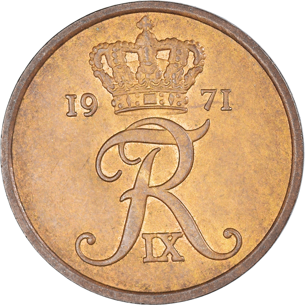Moneda, Dinamarca, 5 Öre, 1971