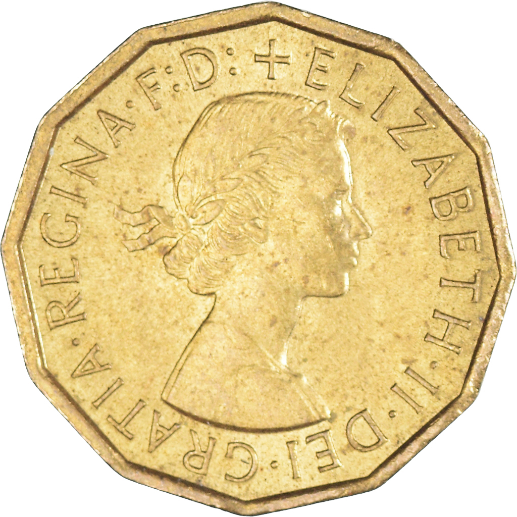 Moneda, Gran Bretaña, 3 Pence, 1967