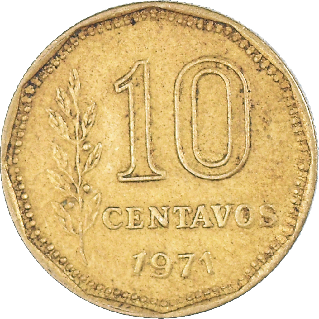 Coin, Argentina, 10 Centavos, 1971