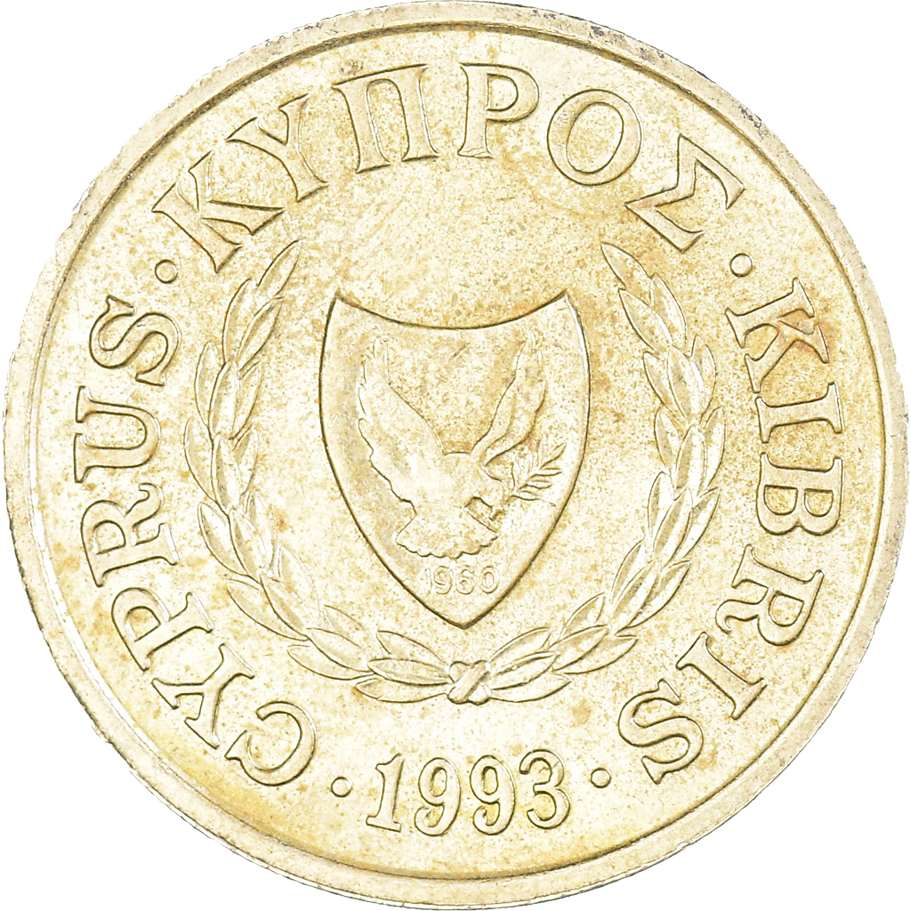 Moneda, Chipre, 10 Cents, 1993