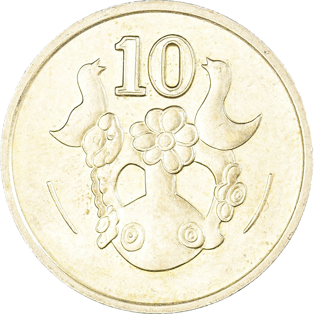 Moneda, Chipre, 10 Cents, 1993