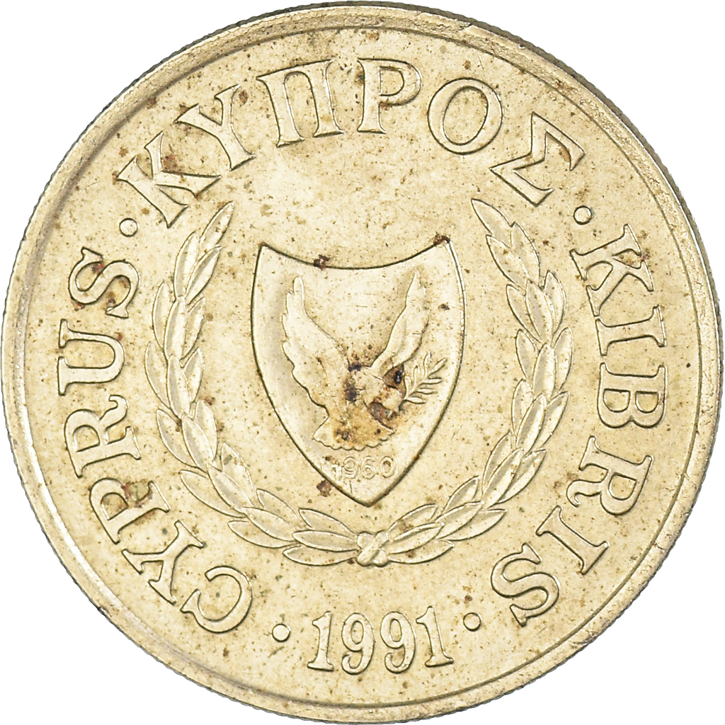 Moneda, Chipre, 10 Cents, 1991