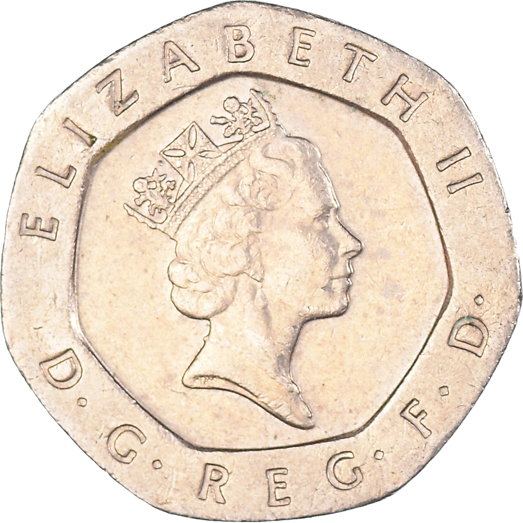 Moneda, Gran Bretaña, 20 Pence, 1996