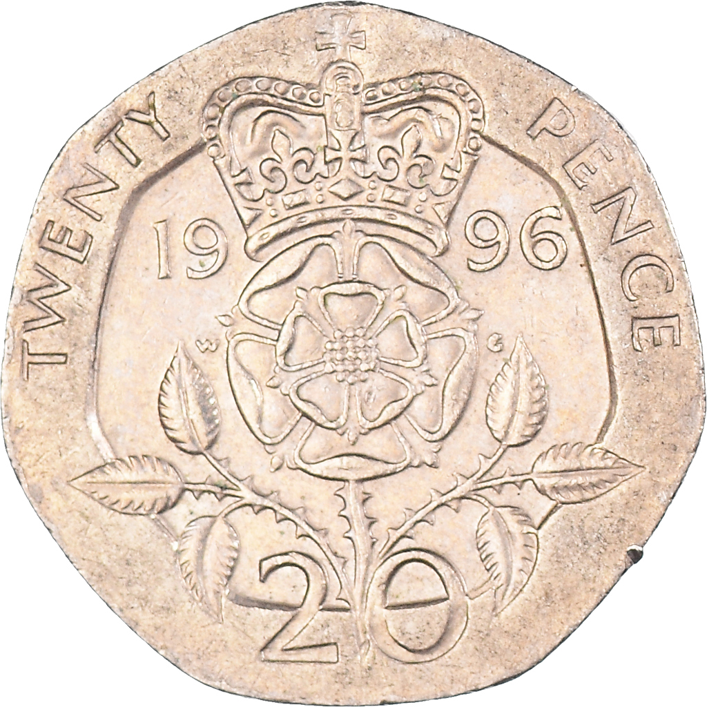 Moneda, Gran Bretaña, 20 Pence, 1996