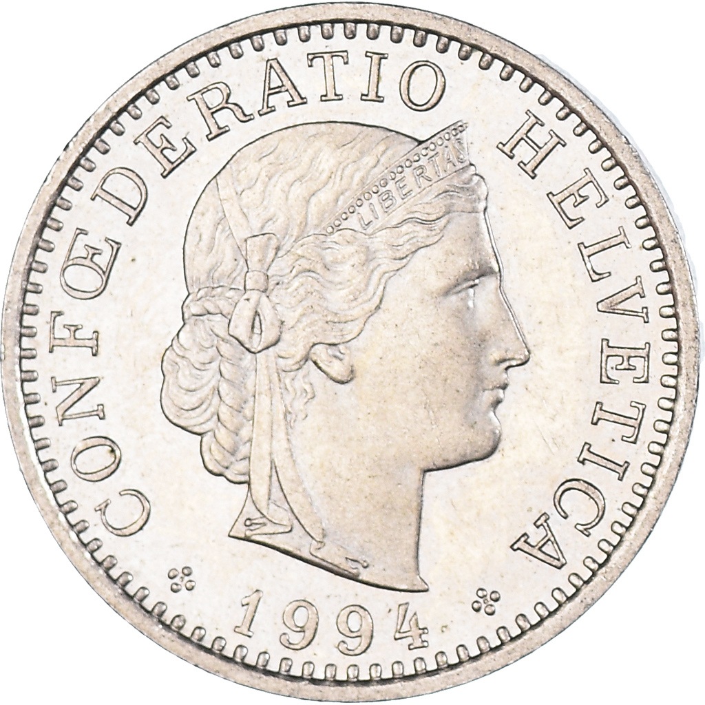 Moneda, Suiza, 20 Rappen, 1994