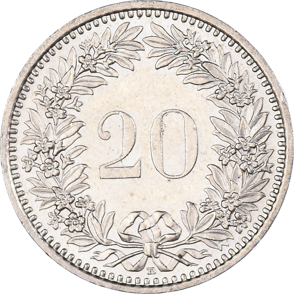 Moneda, Suiza, 20 Rappen, 1994