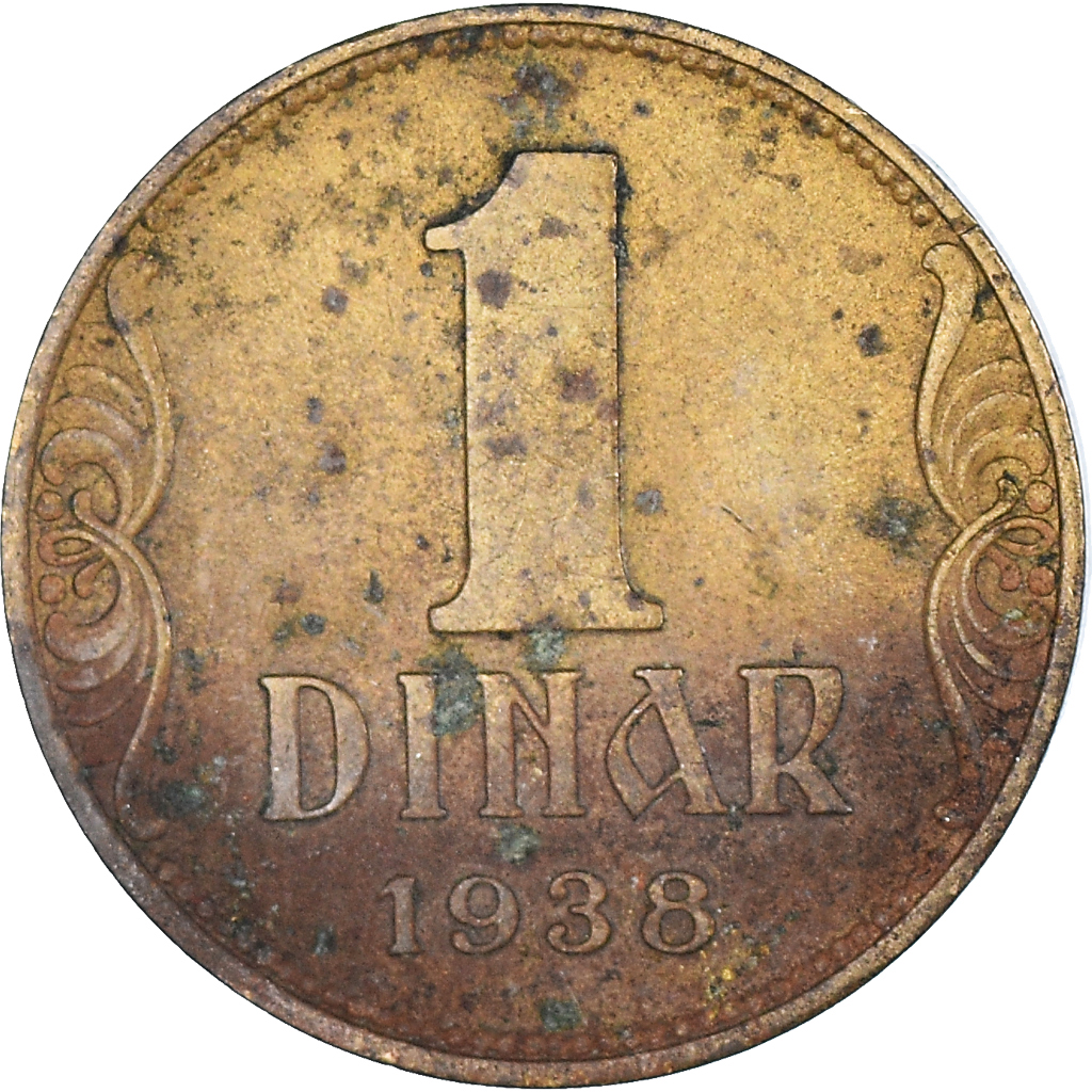 Moneda, Yugoslavia, Dinar, 1938