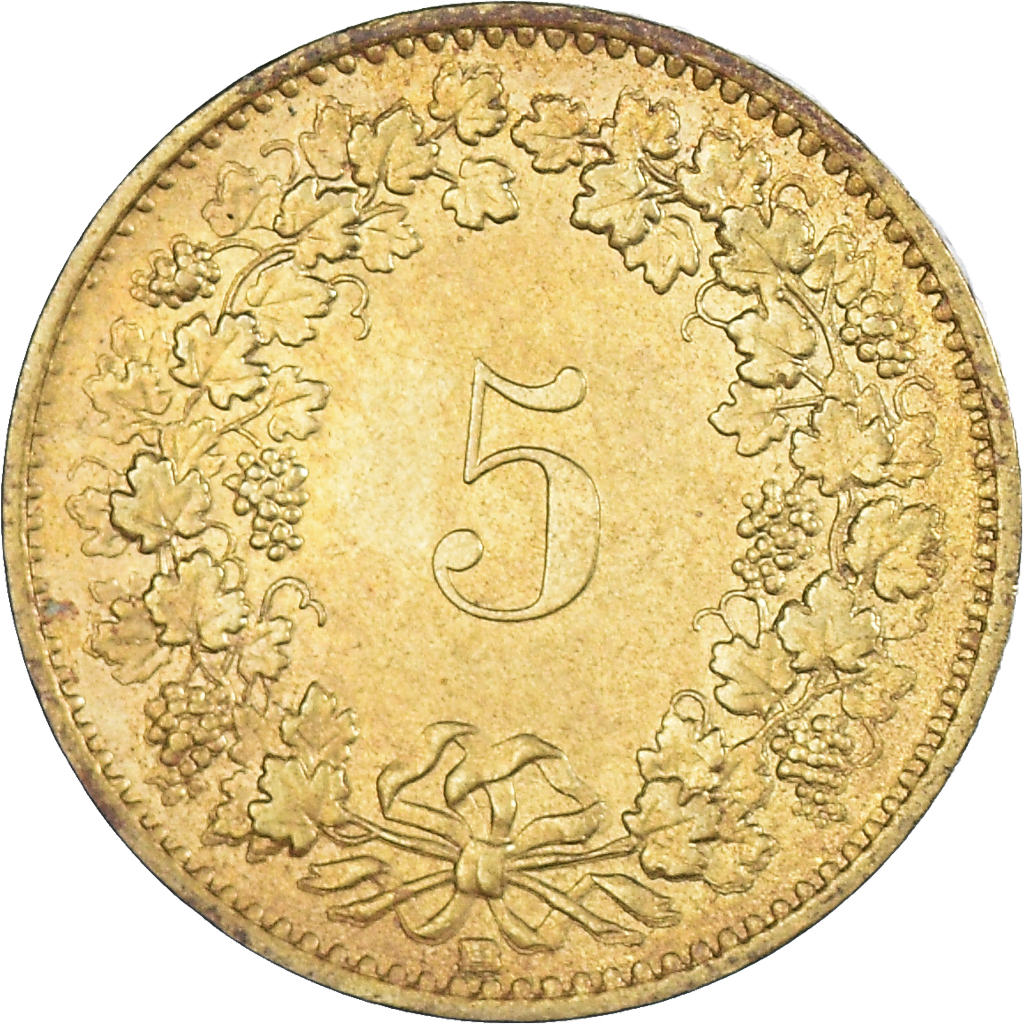 Coin, Switzerland, 5 Rappen, 1993