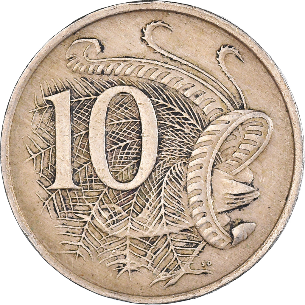 Moneda, Australia, 10 Cents, 1968
