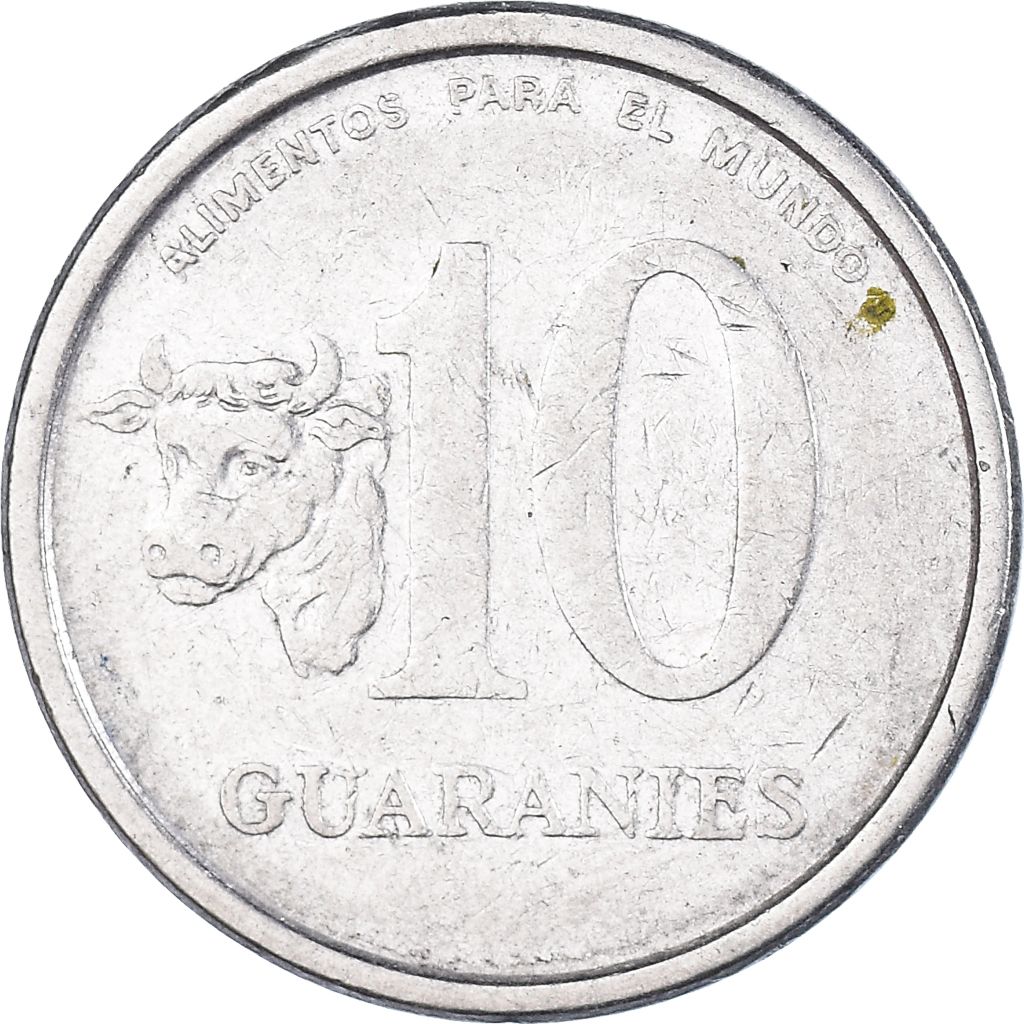 Coin, Paraguay, 10 Guaranies, 1978