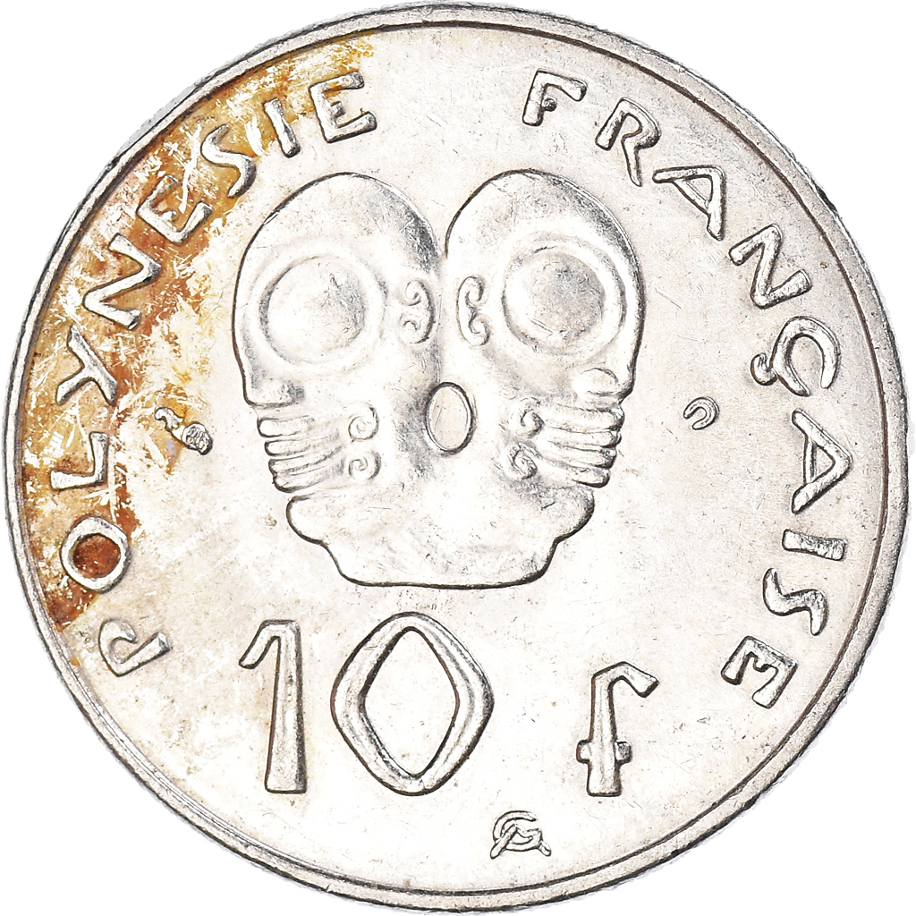 Moneda, Polinesia francesa, 10 Francs, 2001