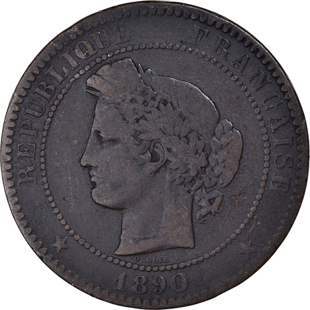 Coin, France, 10 Centimes, 1890