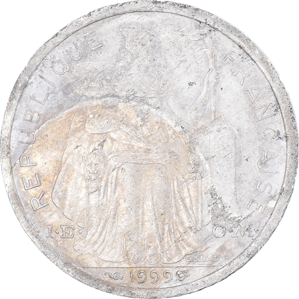 Moneda, Polinesia francesa, 2 Francs, 1999