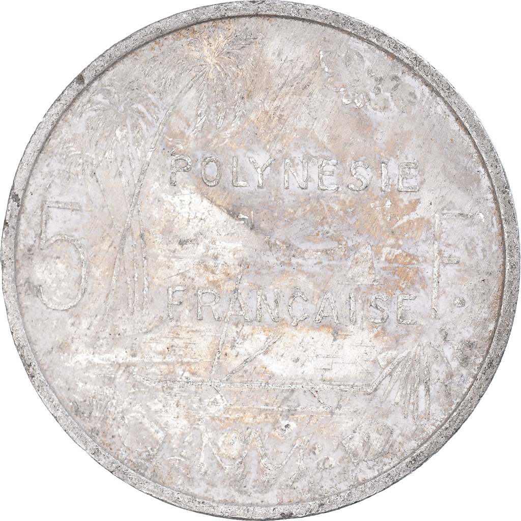 Moneda, Polinesia francesa, 5 Francs, 1983