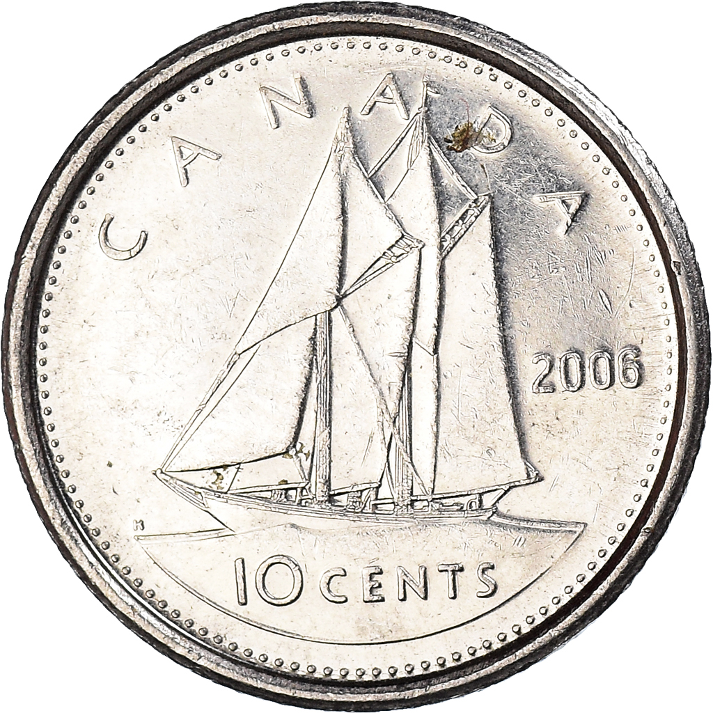 Moneda, Canadá, 10 Cents, 2006